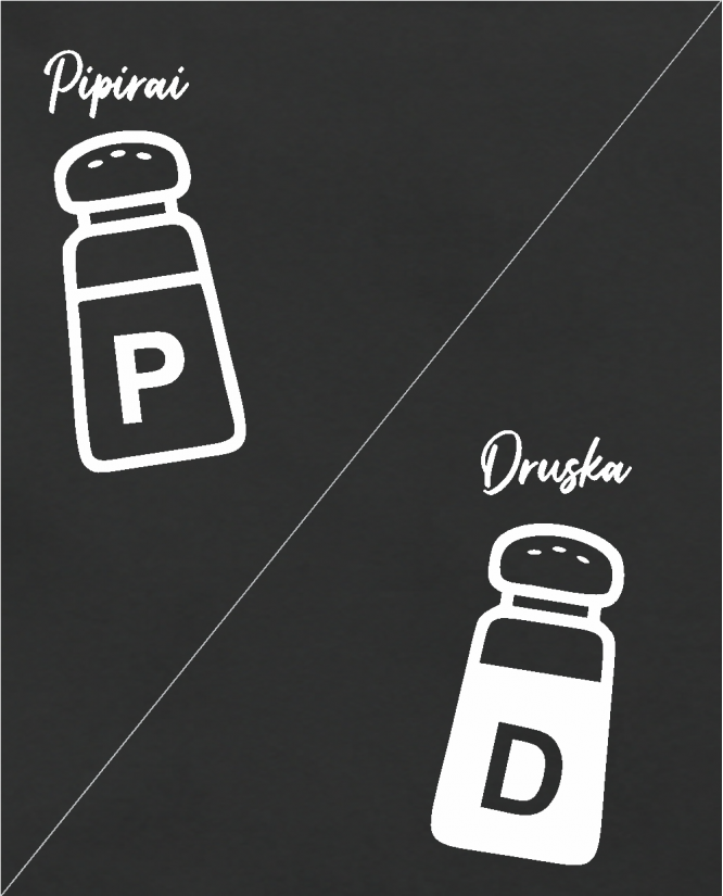 Prijuostės druska ir pipirai